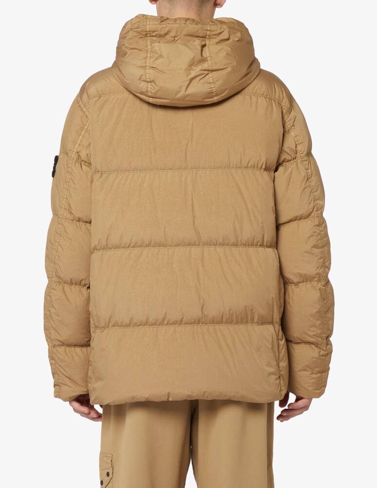 Stone Island Piumino Crinkle Con Cappuccio