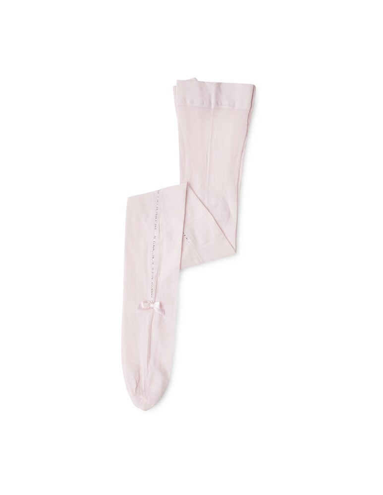 Story Loris Collant estivo in microfibra 20 denari strass fiocco - rosa