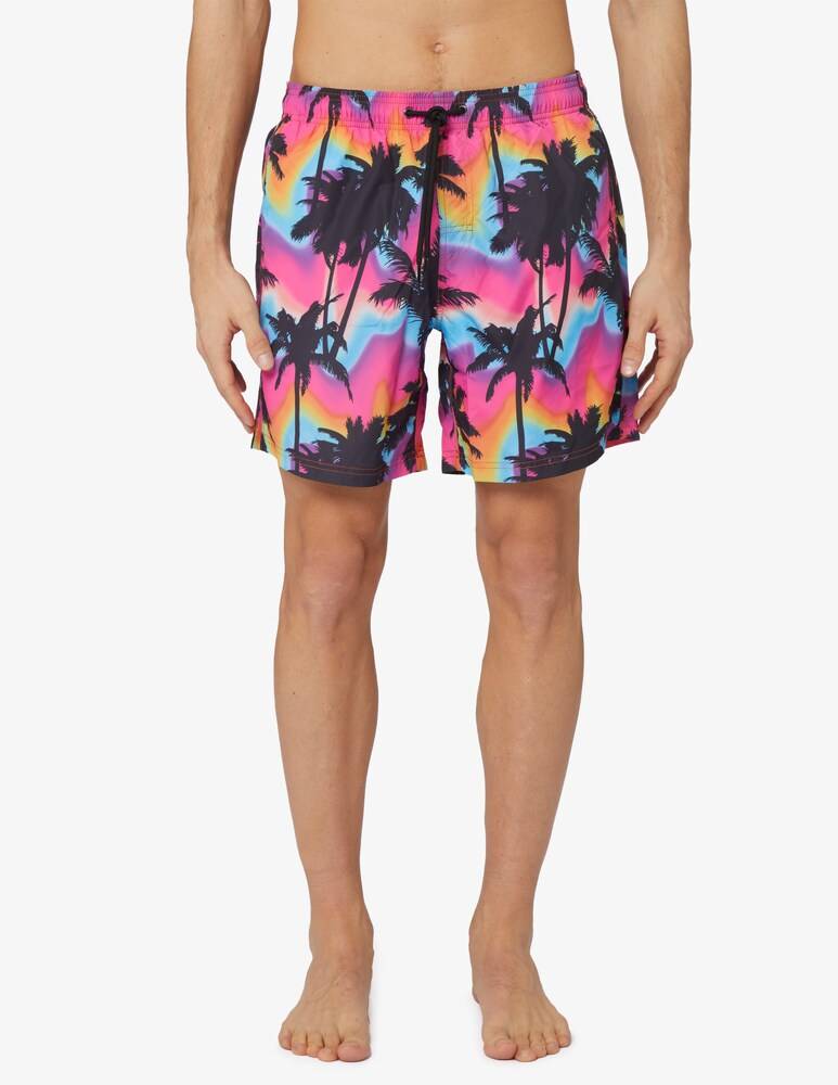 Sundek Costume lungo stampe palms