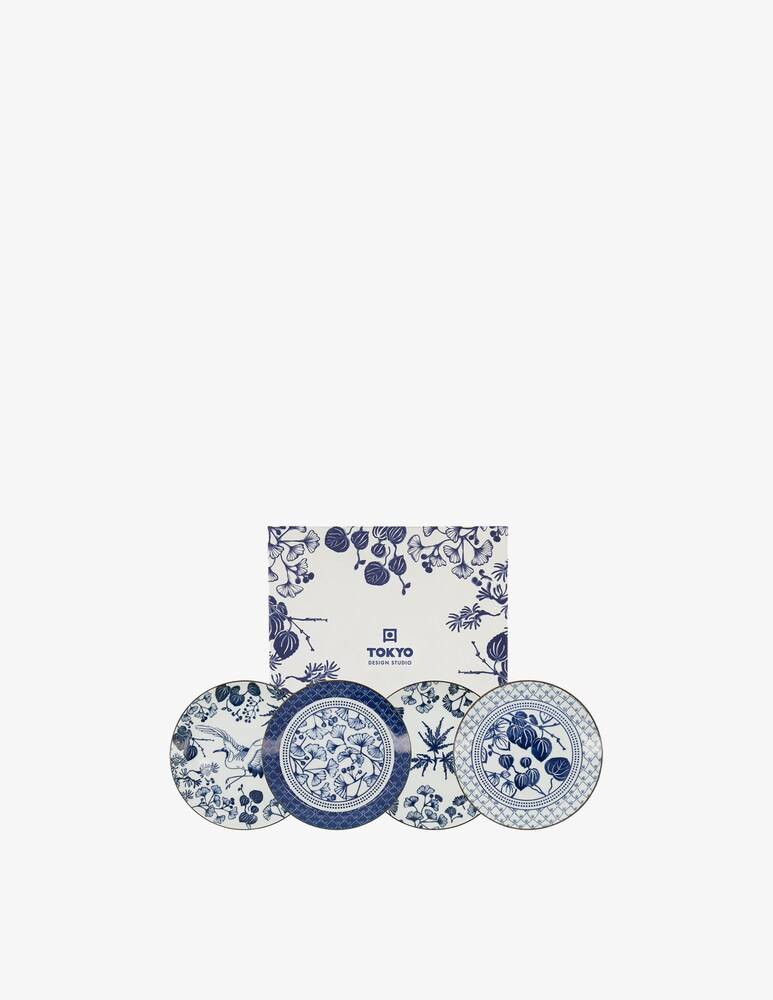 TOKYO design studio Flora Japonica Piatto Regalo 4Pz - Blu