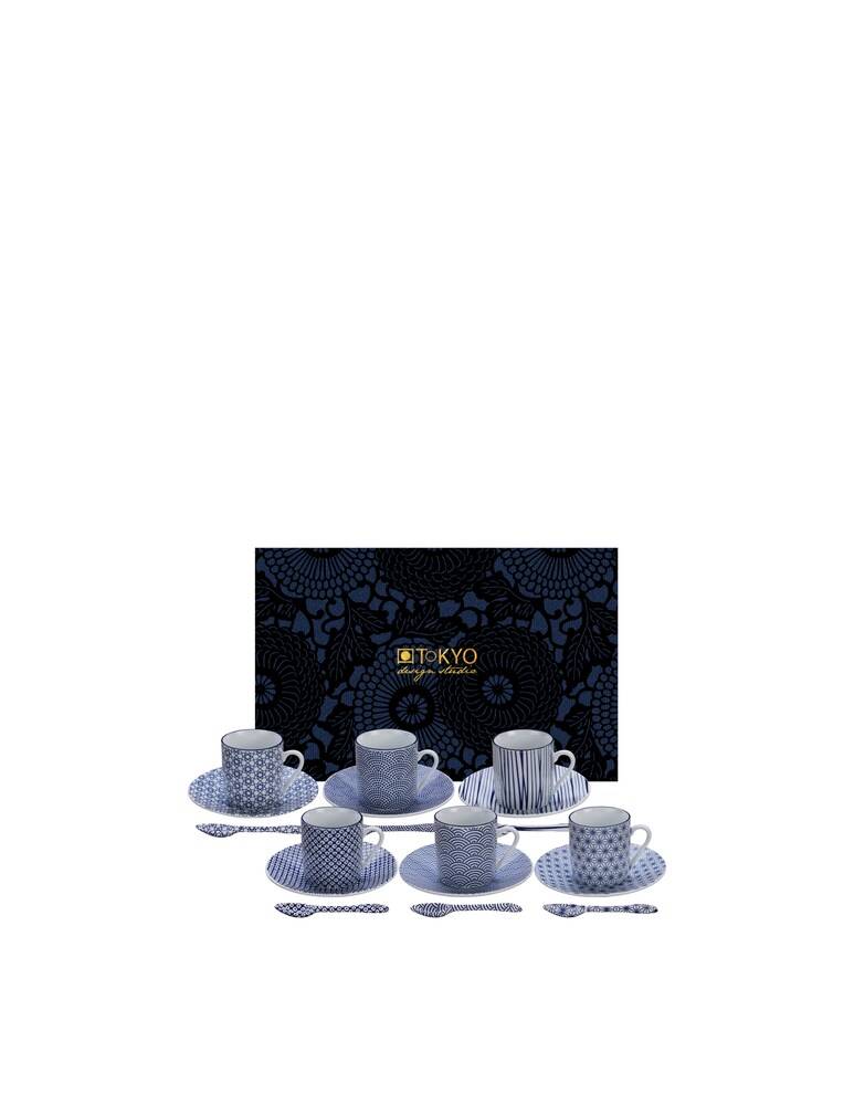 TOKYO design studio Set tazze Espresso 18pz 80ml - Blu