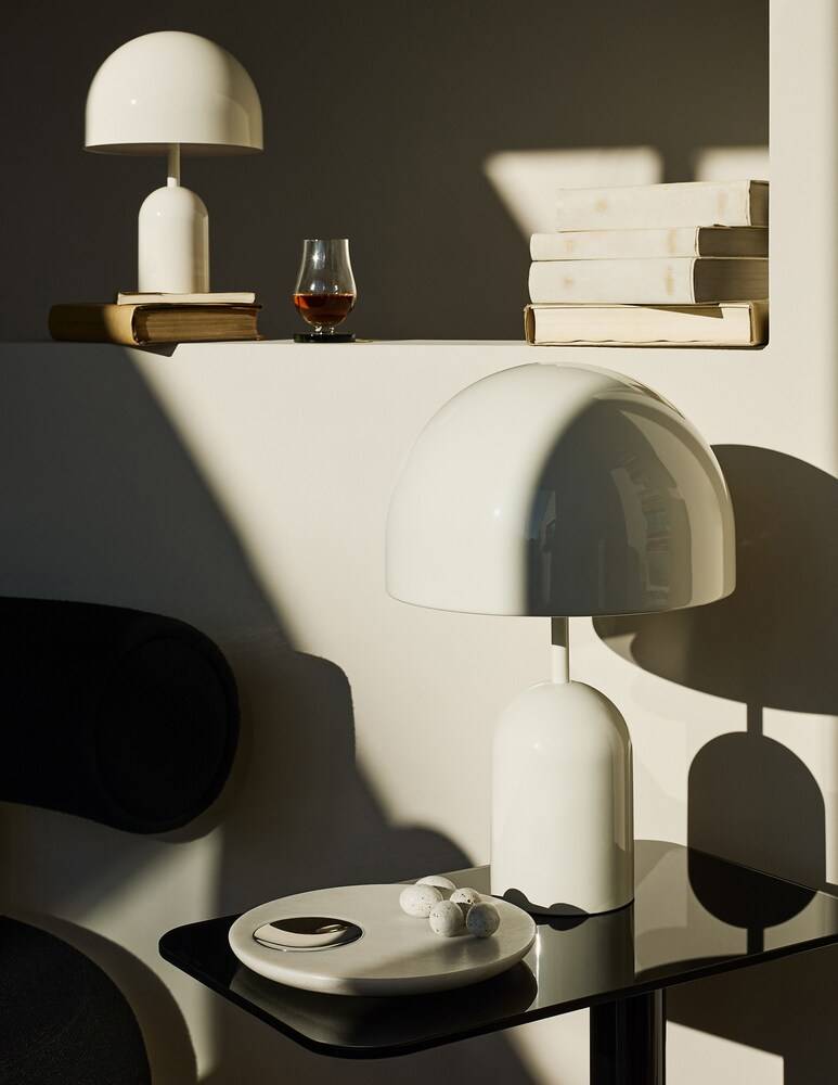Tom Dixon Bell Bianca Led Un Lampada Da Tavolo