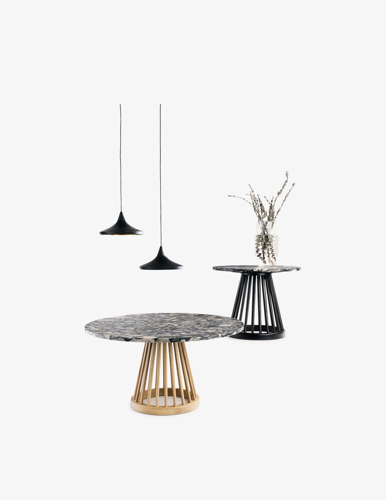 Tom Dixon Fan Natural Tavolo Top Pietra 90cm