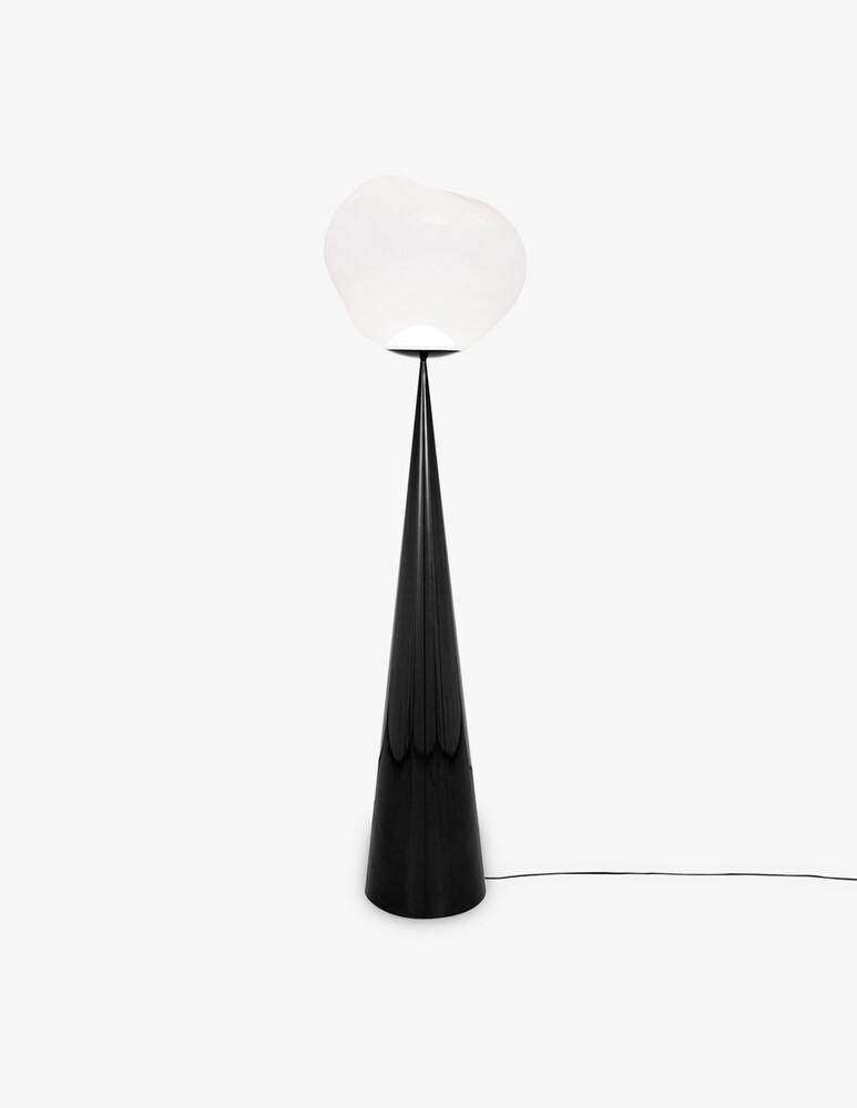 Tom Dixon Melt Cone Fat Opal/Black Led Un Lampada Da Terra
