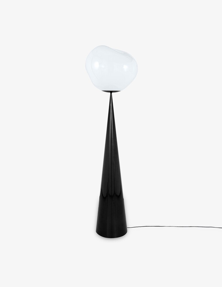 Tom Dixon Melt Cone Fat Opal/Black Led Un Lampada Da Terra