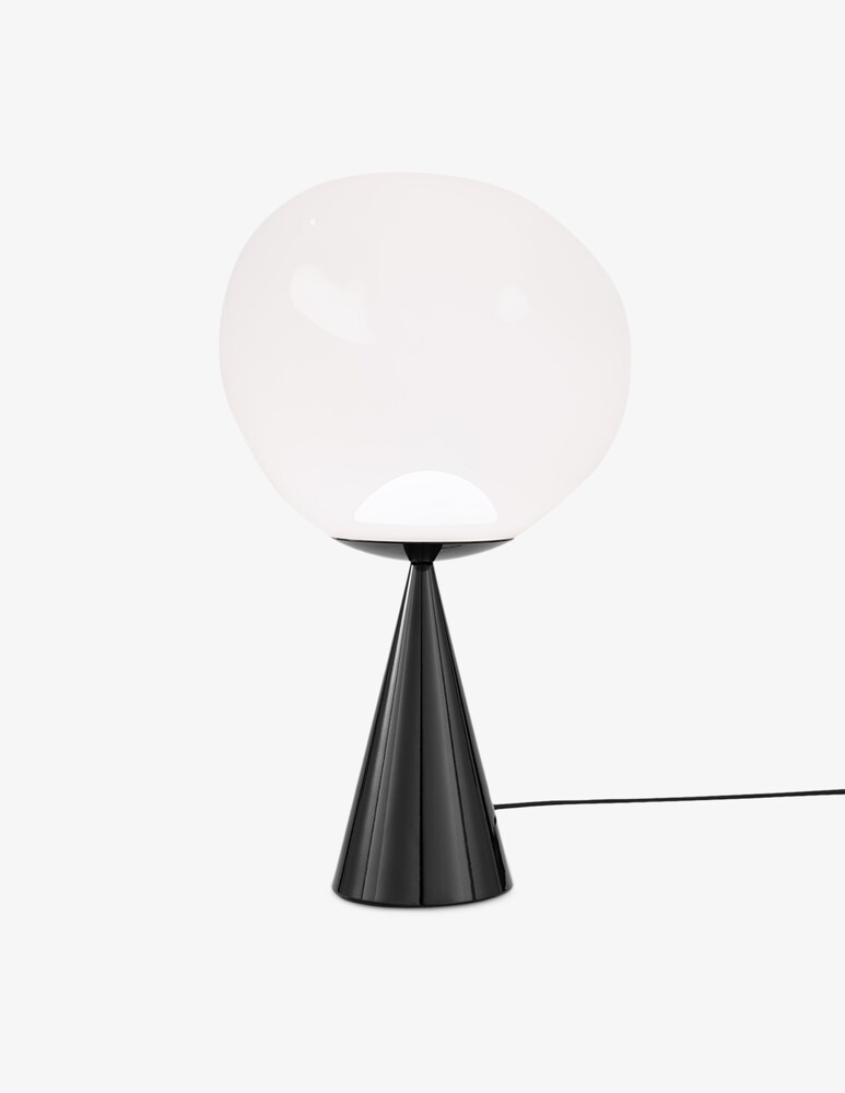 Tom Dixon Melt Cone Fat Opal/Nera Led Un Lampada Da Tavolo