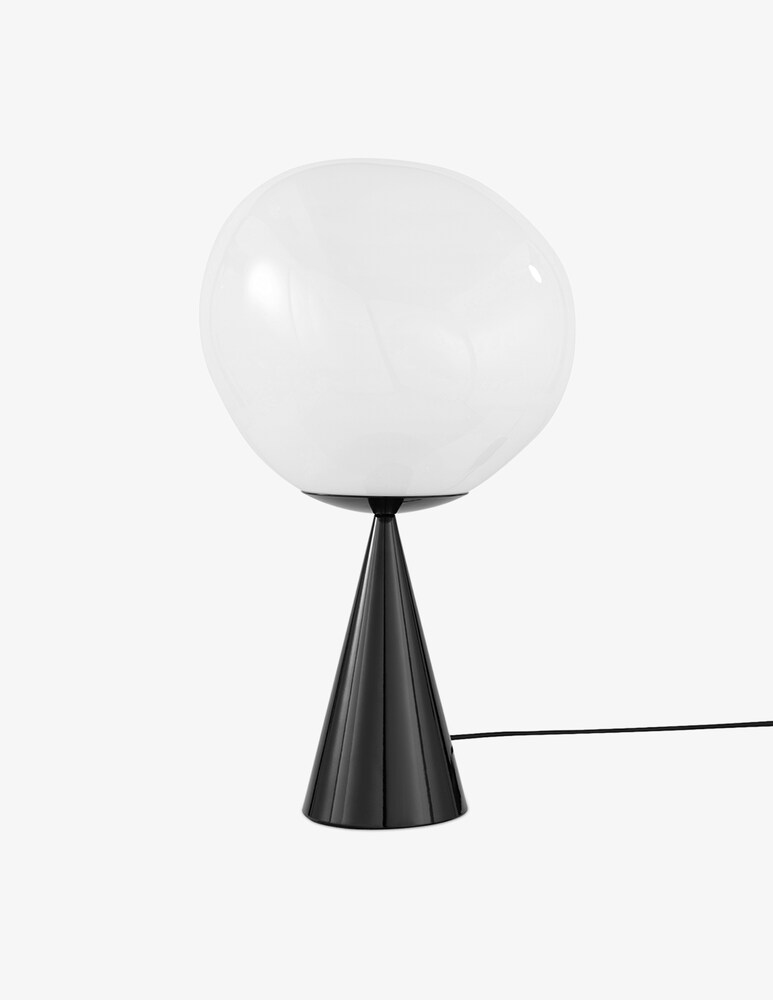 Tom Dixon Melt Cone Fat Opal/Nera Led Un Lampada Da Tavolo