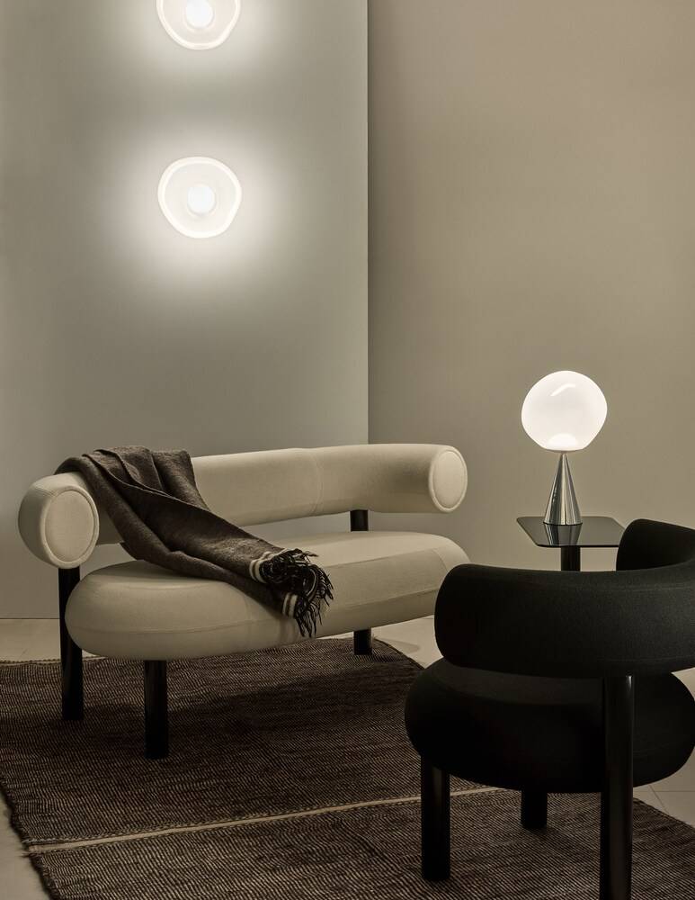 Tom Dixon Melt Cone Fat Opal/Silver Led Un Lampada Da Tavolo