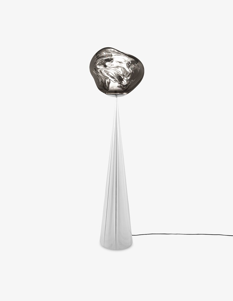 Tom Dixon Melt Cone Fat Silver/Silver Led Un Lampada Da Terra