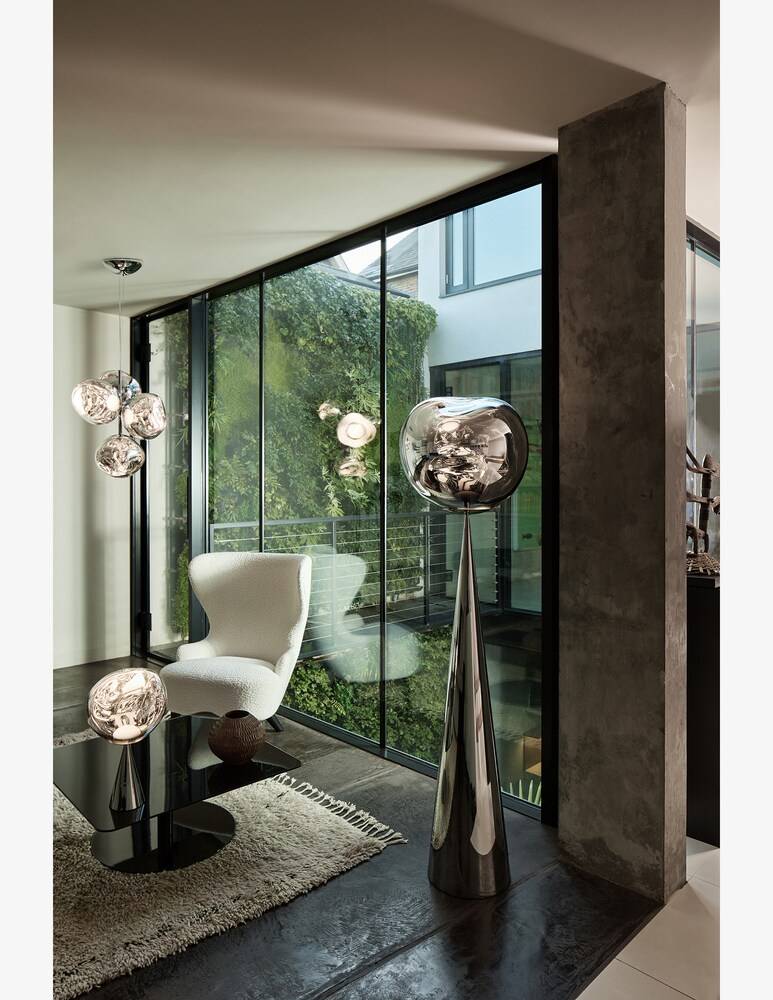 Tom Dixon Melt Cone Fat Silver/Silver Led Un Lampada Da Terra