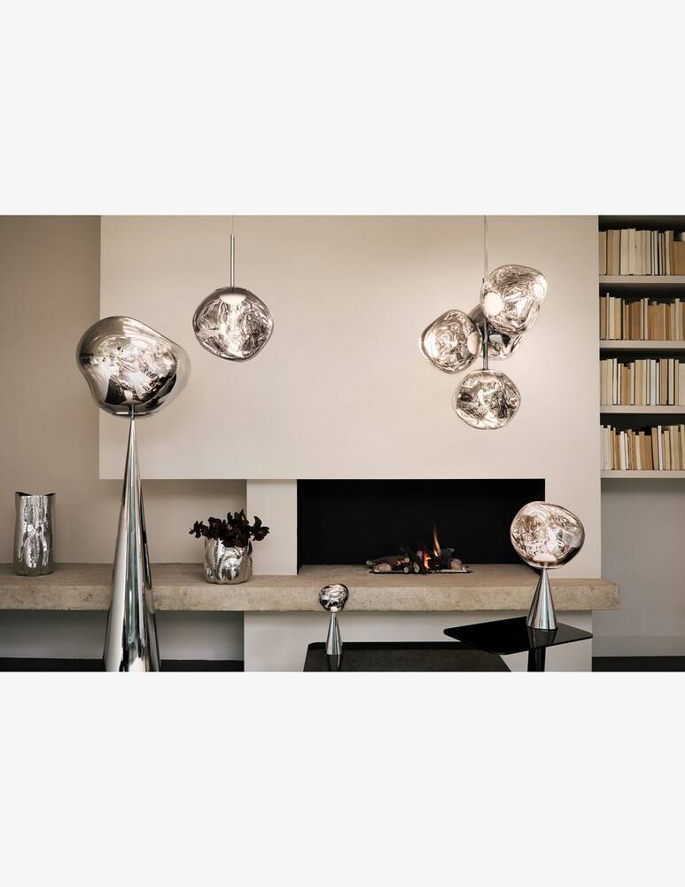 Tom Dixon Melt Cone Fat Silver/Silver Led Un Lampada Da Tavolo