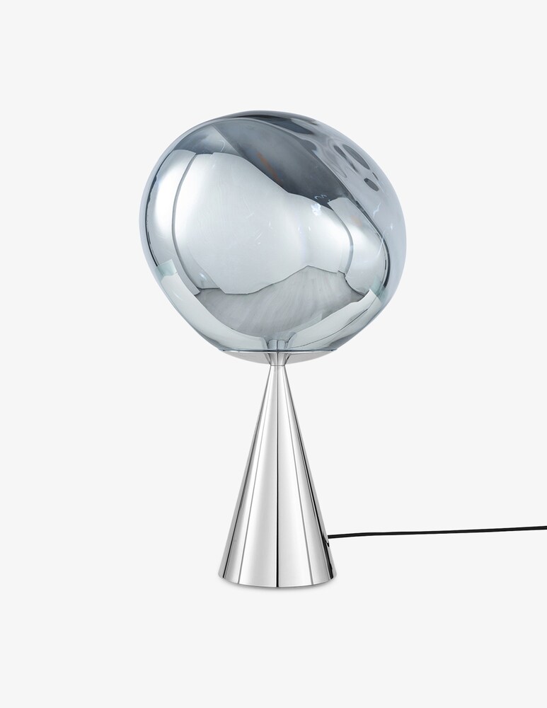 Tom Dixon Melt Cone Fat Silver/Silver Led Un Lampada Da Tavolo