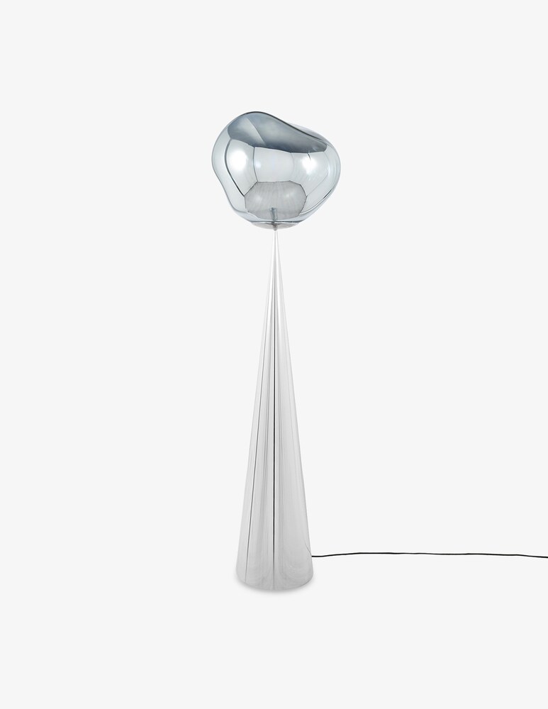Tom Dixon Melt Cone Fat Silver/Silver Led Un Lampada Da Terra