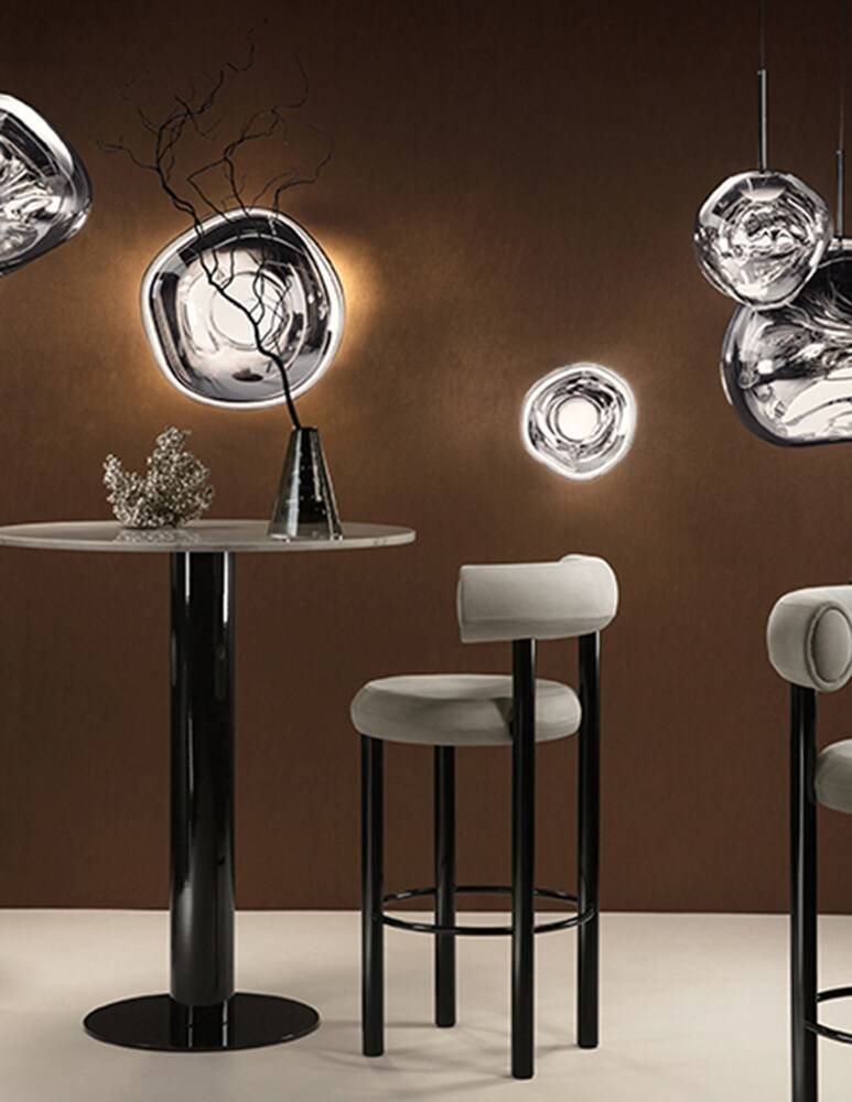 Tom Dixon Melt Mini Led Chrome Lampada A Sospensione Set 2 Pz - Argento
