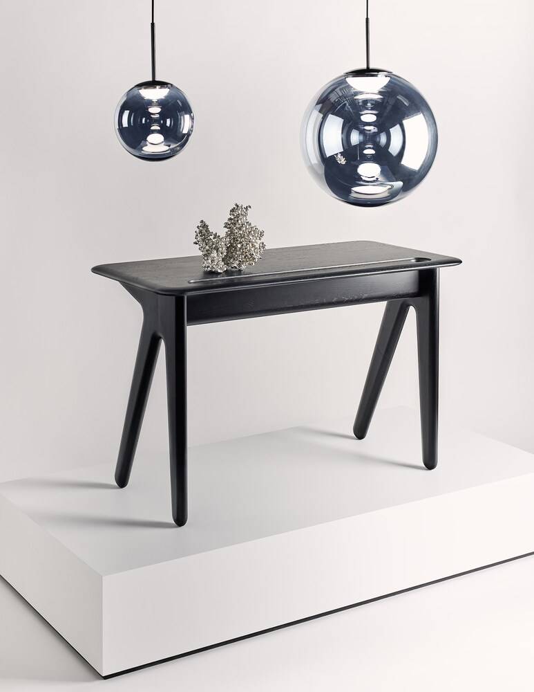 Tom Dixon Scrivania Individuale Slab In Quercia Nera - Nero