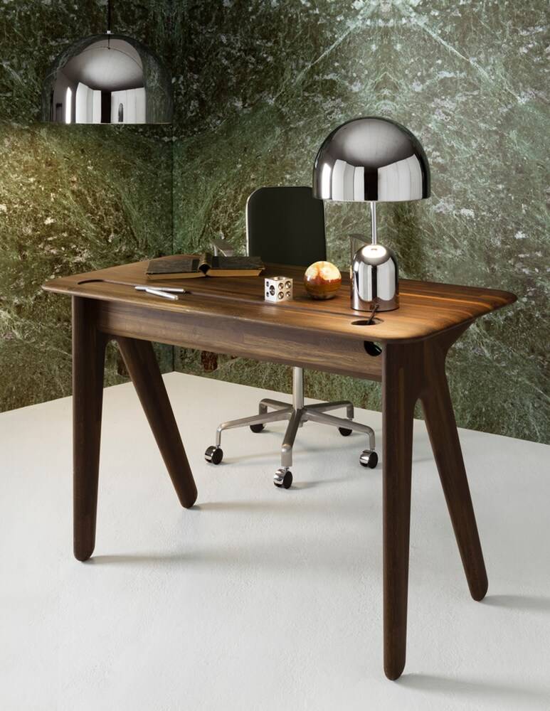 Tom Dixon Scrivania Singola Slab Piccola Rovere Fumigato - Marrone