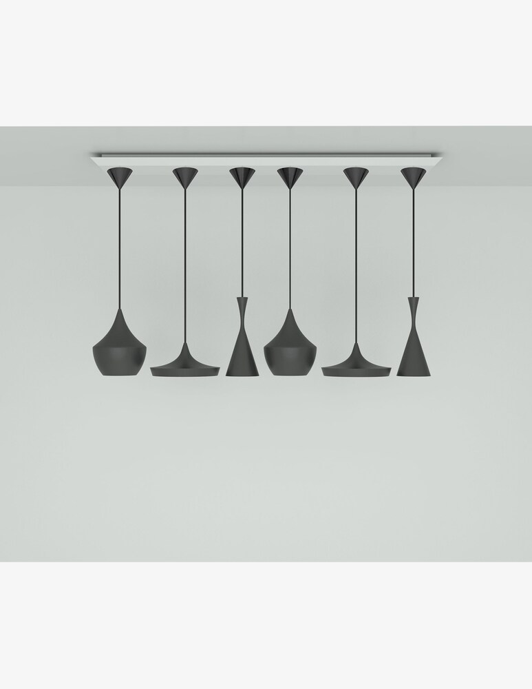 Tom Dixon Sistema A Sospensione Lineare Beat Led Range Nero
