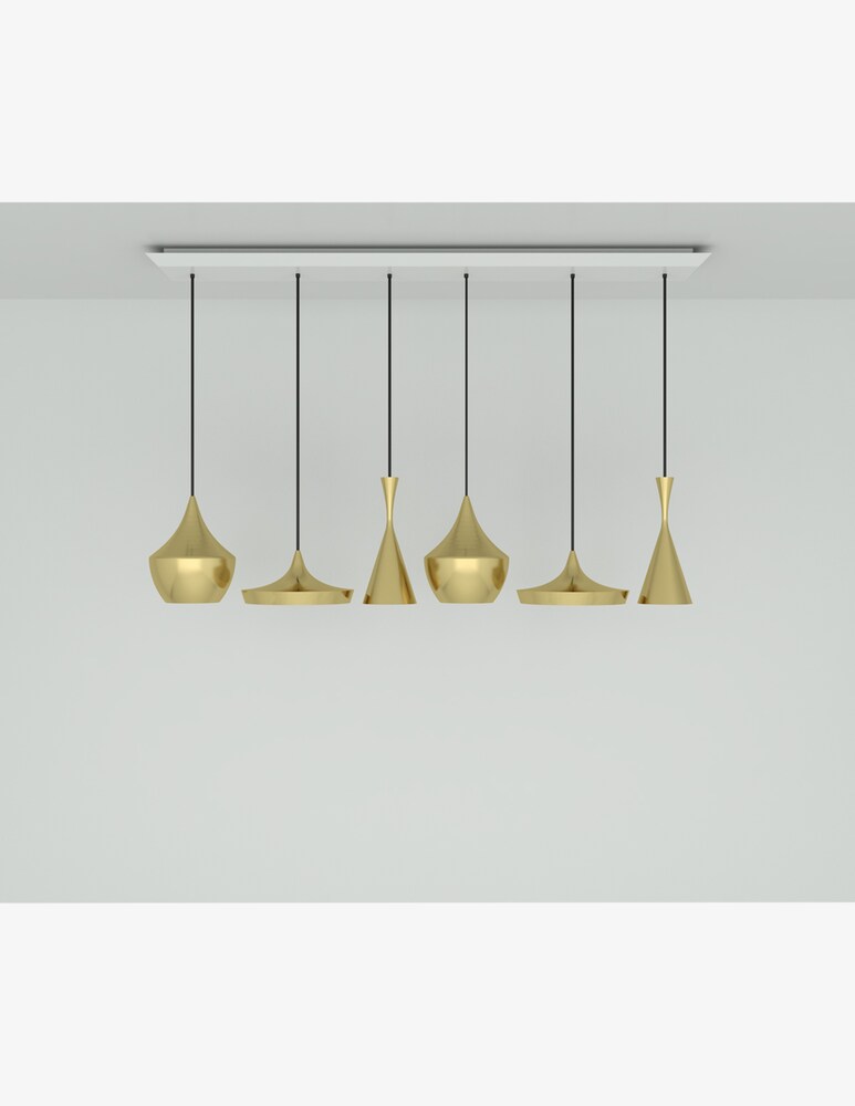 Tom Dixon Sistema A Sospensione Lineare Beat Led Range Ottone
