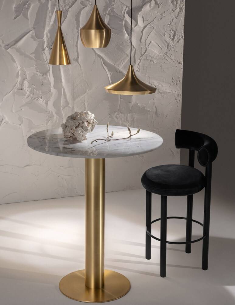 Tom Dixon Tavolo Da Pranzo Tube Ottone - Bianco