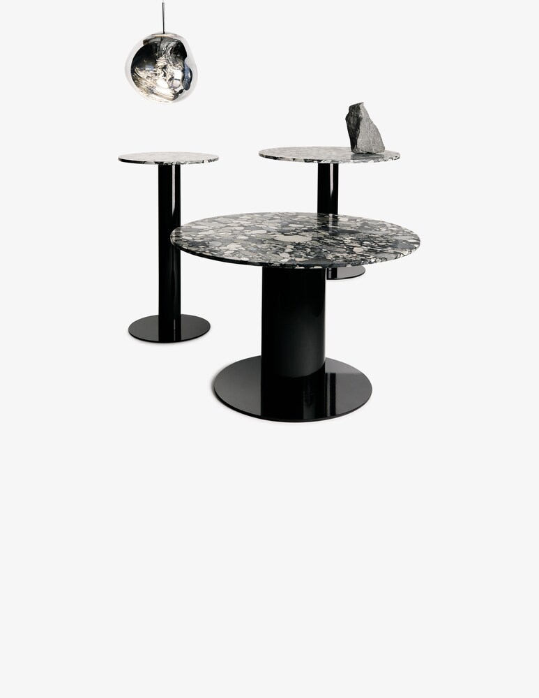 Tom Dixon Tavolo Da Pranzo Tube Wide Con Piano In Marmo Pebble - Multicolor