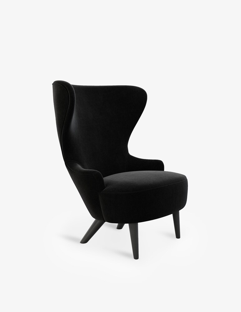 Tom Dixon Wingback Poltrona Micro Gentle 0193 - Nero