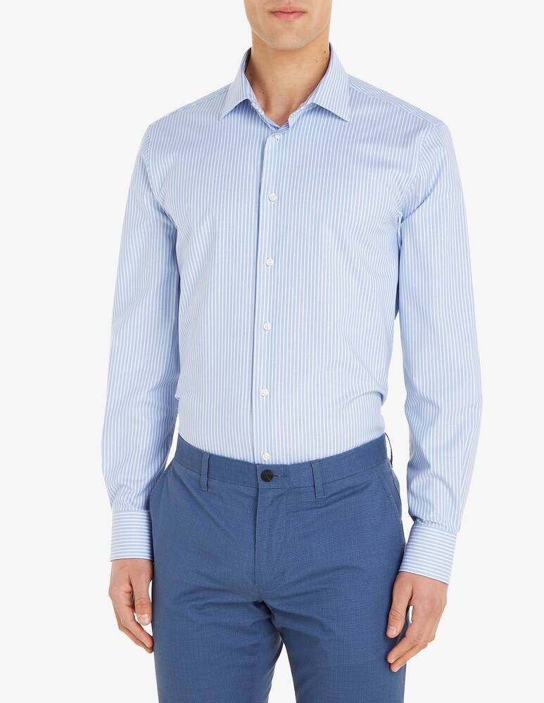 Tommy Hilfiger Camicia flex collar oxford a righe regular fit