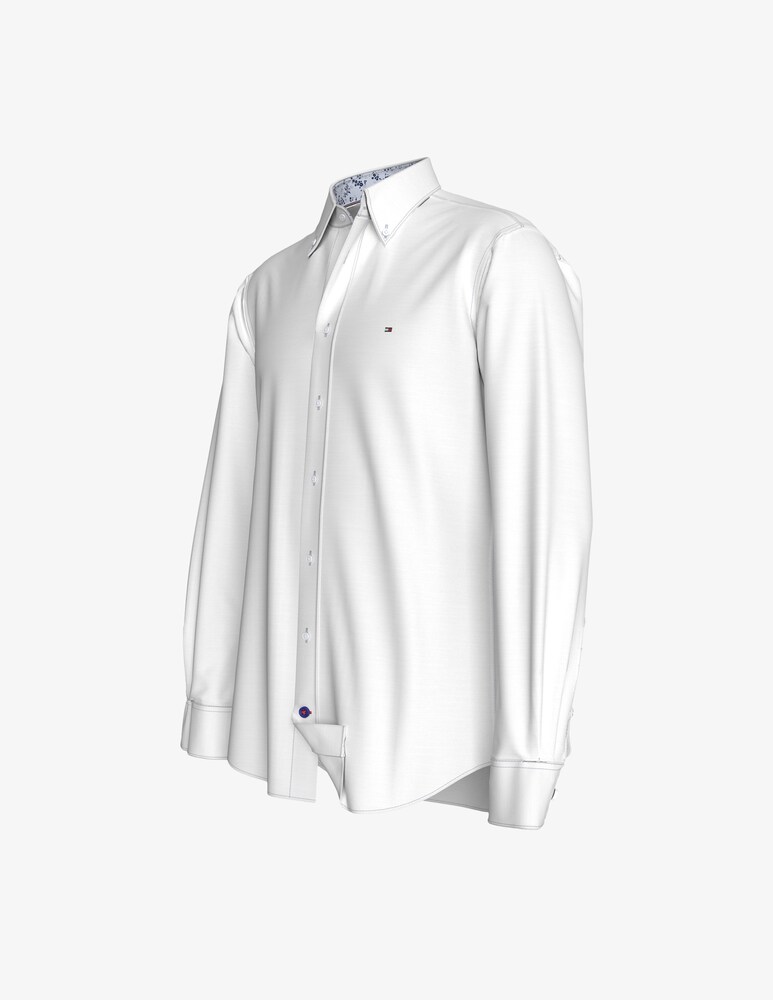 Tommy Hilfiger Camicia In Cotone E Lino Solid