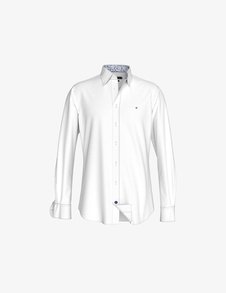 Tommy Hilfiger Camicia in cotone e lino solid