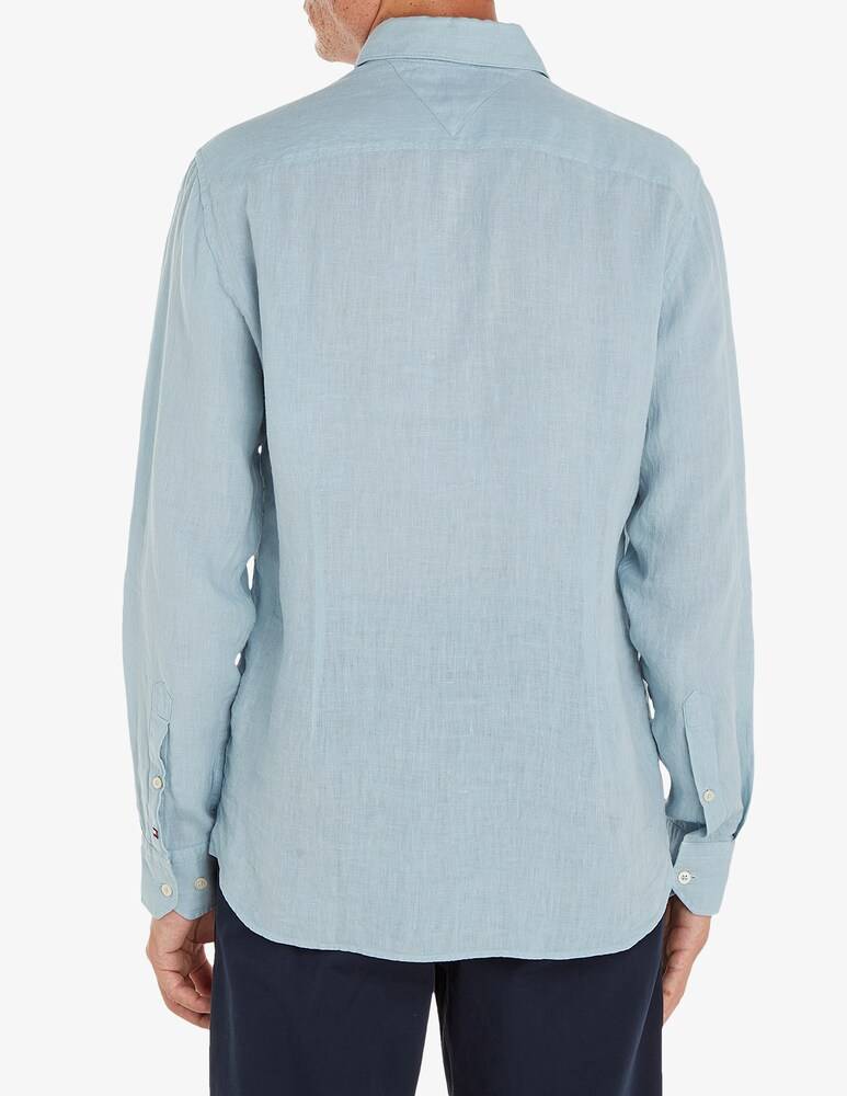 Tommy Hilfiger Camicia Solid In Lino