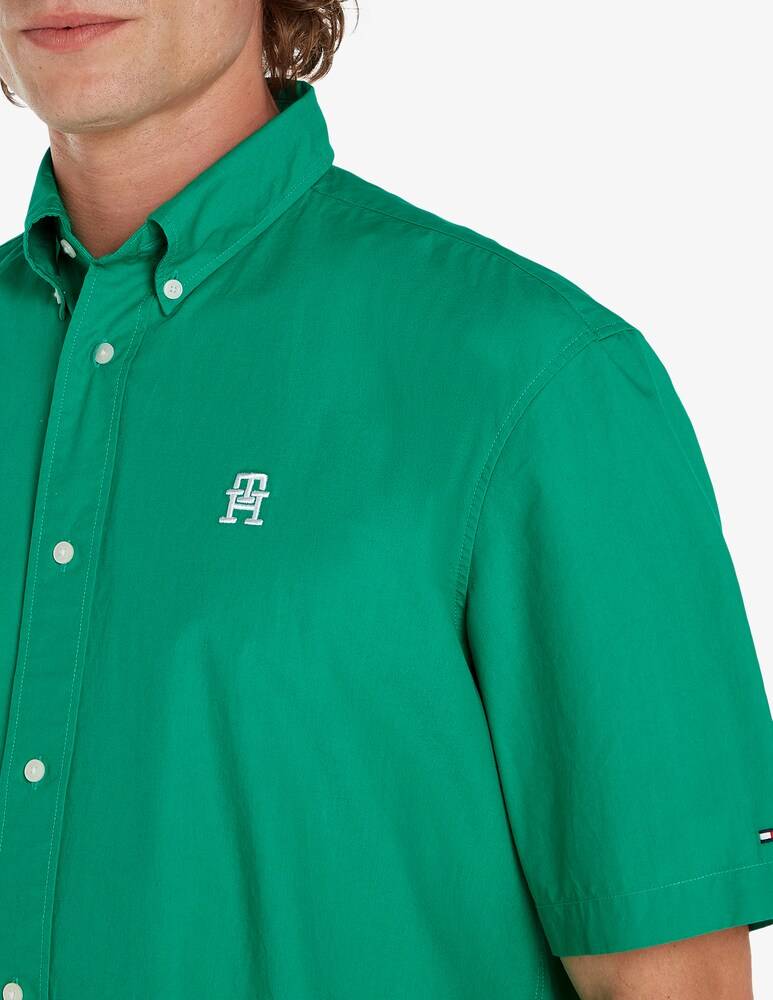 Tommy Hilfiger Camicia Solid Monogram Loghino