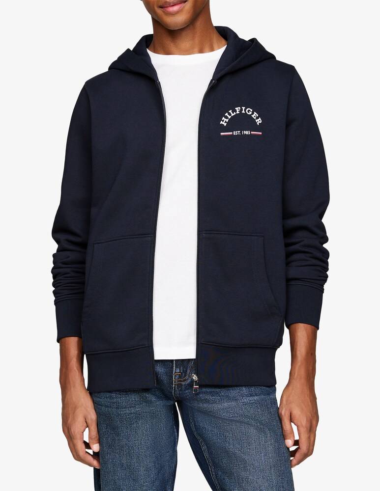 Tommy Hilfiger Felpa con cappuccio e zip roundall logo