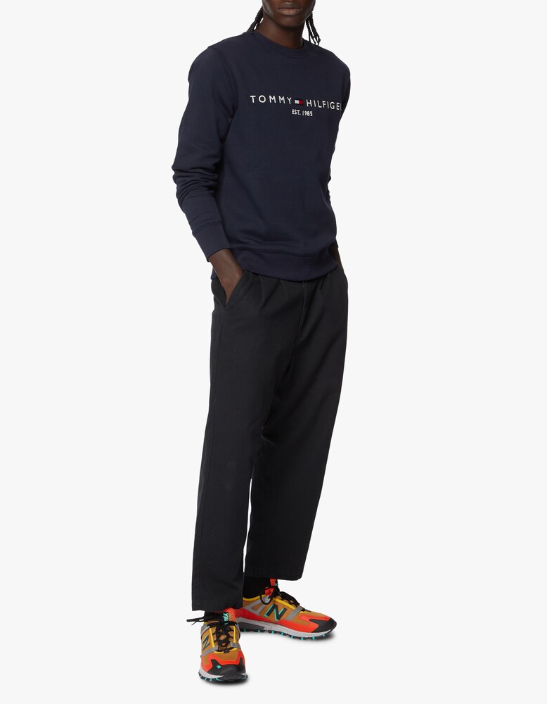 Tommy Hilfiger Felpa Girocollo Con Logo E Scritta