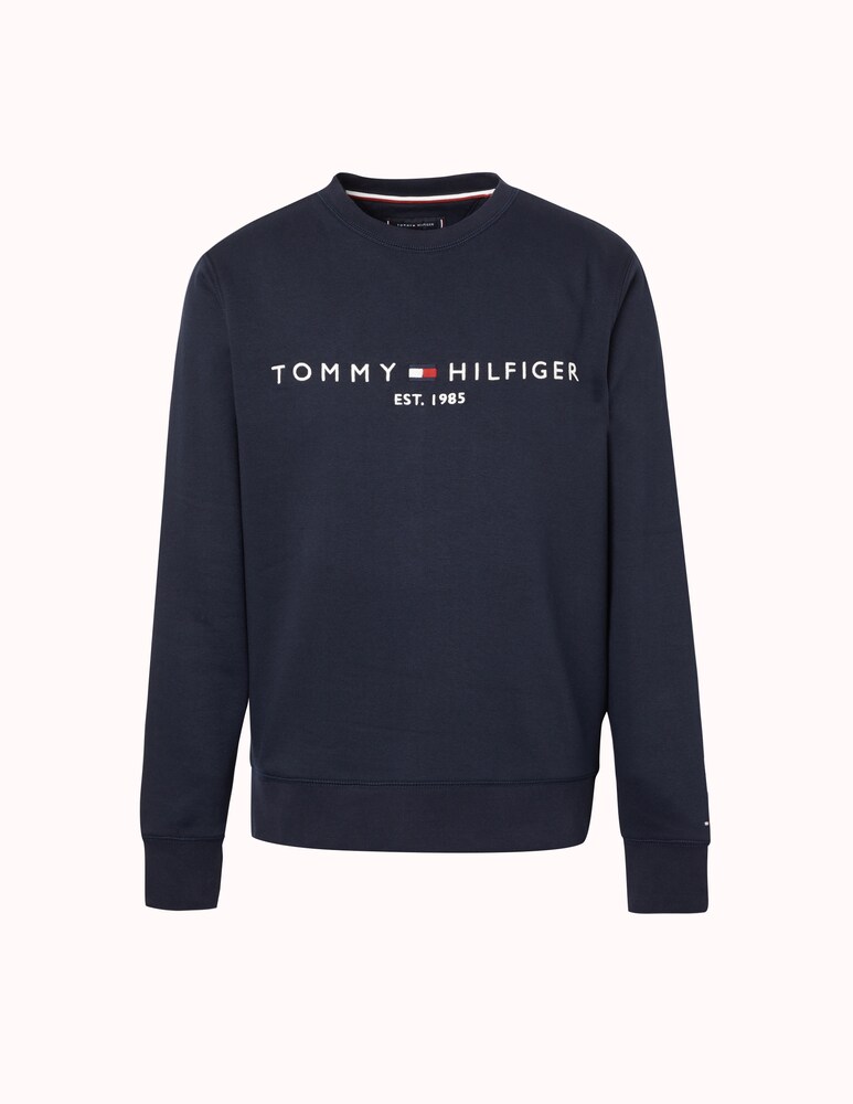 Tommy Hilfiger Felpa Girocollo Con Logo E Scritta