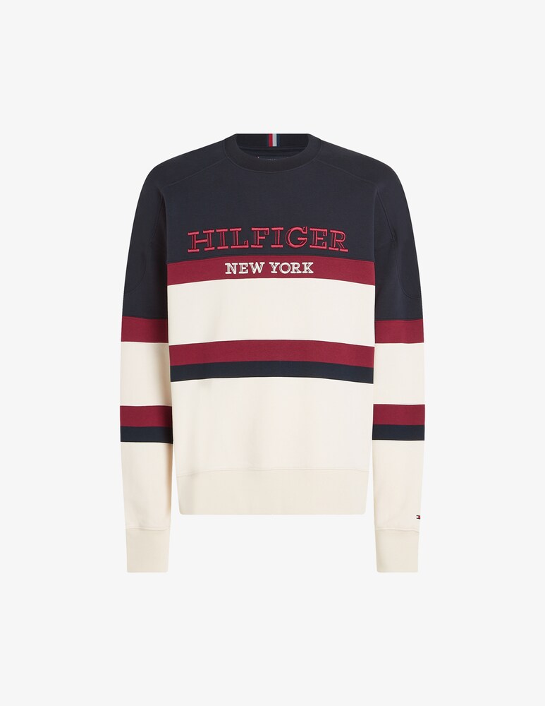 Tommy Hilfiger Felpa Girocollo Monotype Color Block