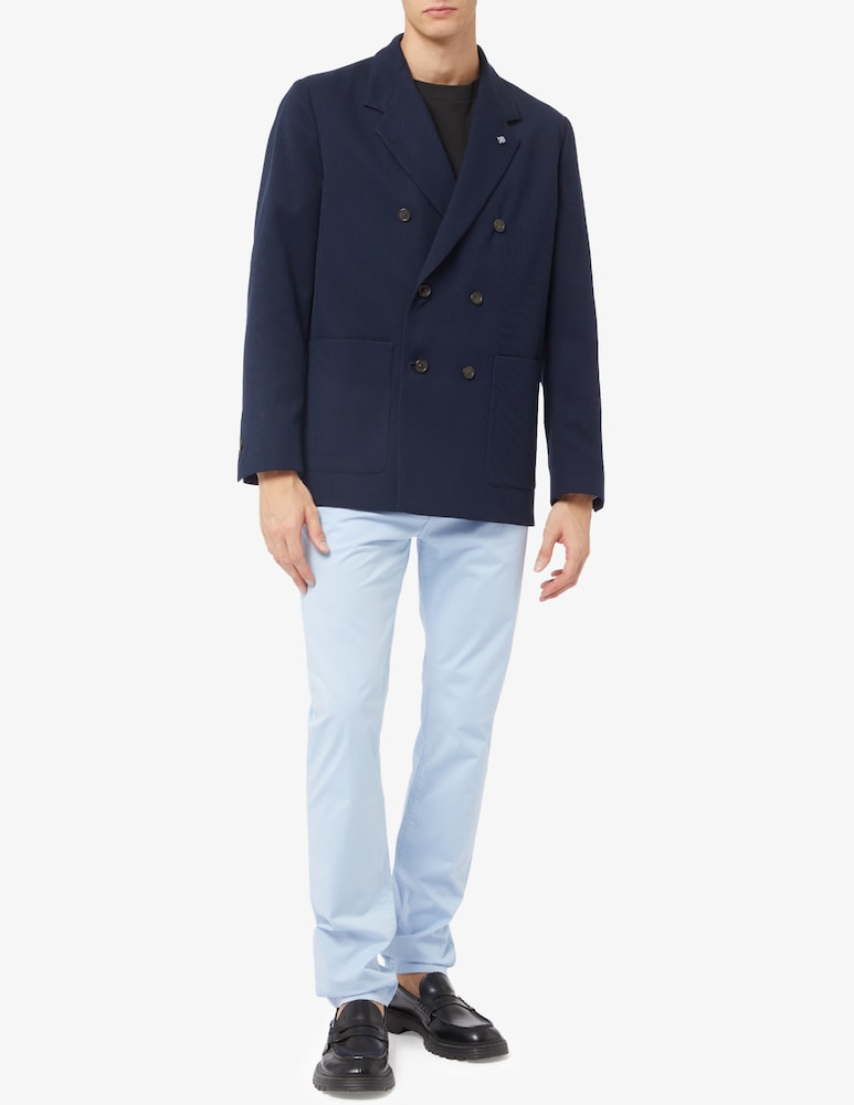 Tommy Hilfiger Giacca Doppio Petto Stretch Nido D Ape