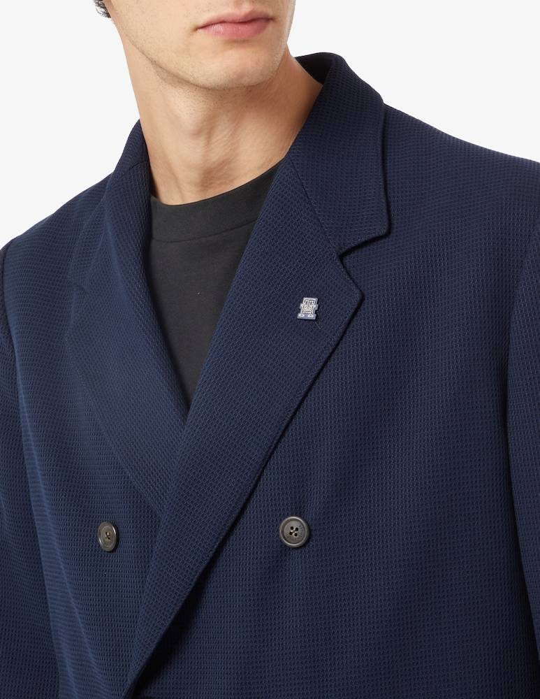 Tommy Hilfiger Giacca Doppio Petto Stretch Nido D Ape