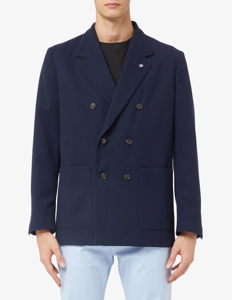 Tommy Hilfiger Giacca doppio petto stretch nido d ape