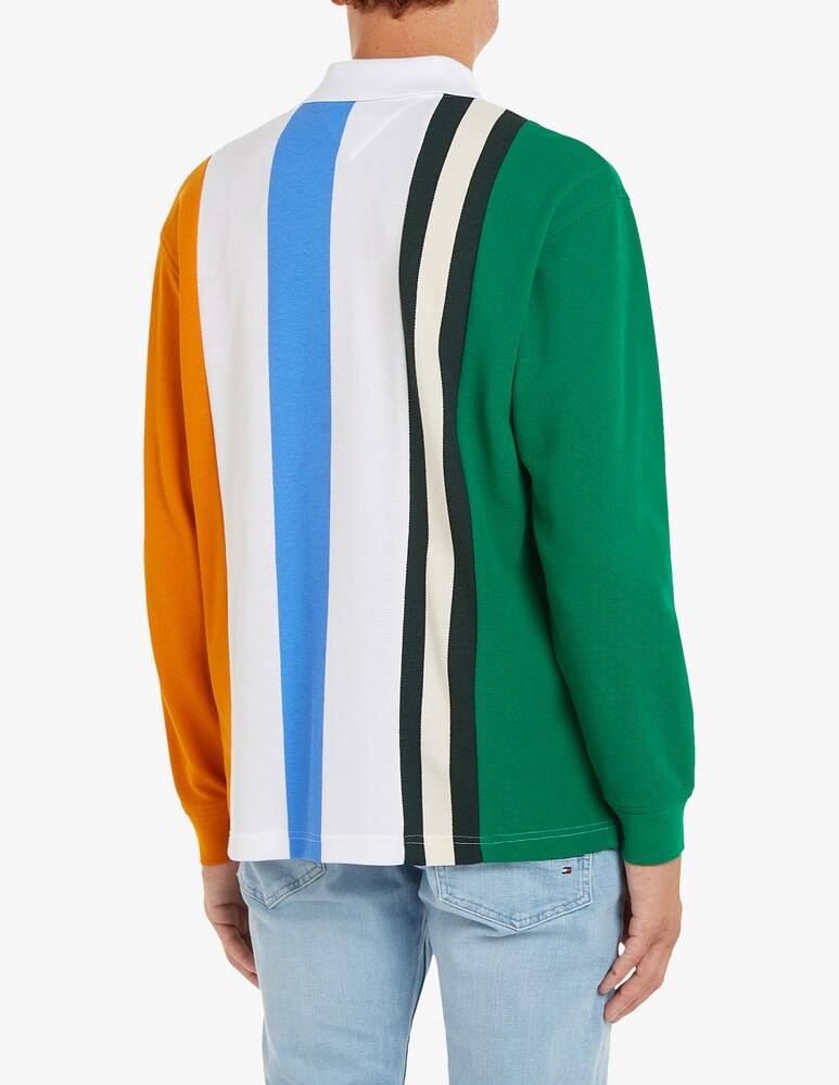Tommy Hilfiger Polo Manica Lunga Rugby A Righe
