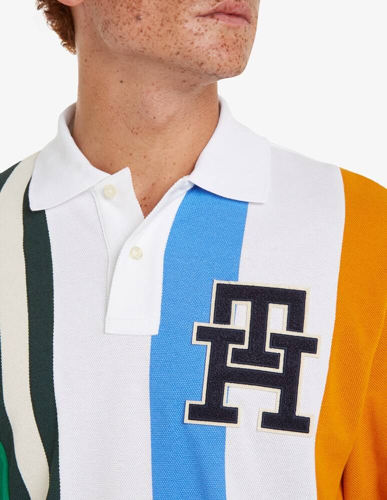 Tommy Hilfiger Polo Manica Lunga Rugby A Righe