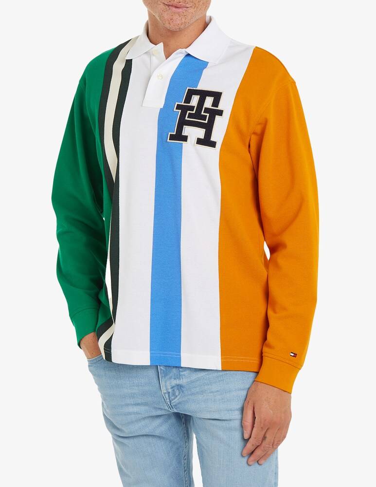 Tommy Hilfiger Polo manica lunga rugby a righe