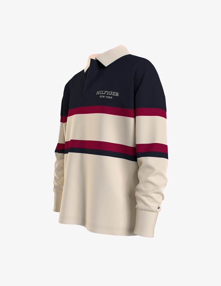Tommy Hilfiger Polo Manica Lunga Rugby Monotype