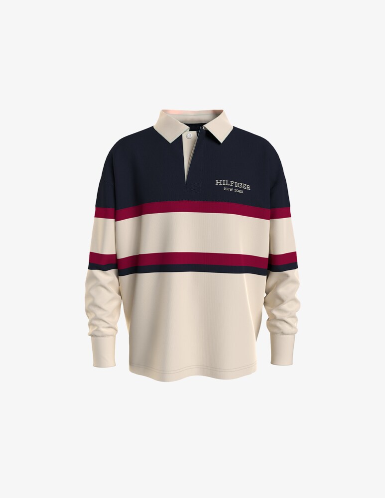 Tommy Hilfiger Polo manica lunga rugby monotype
