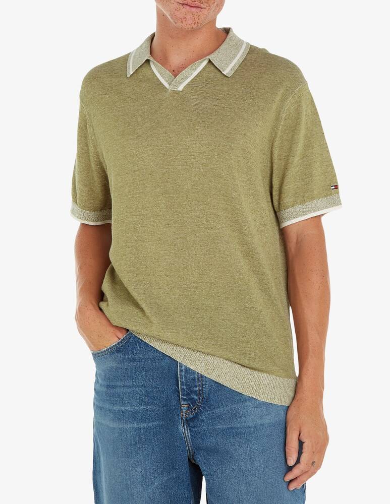 Tommy Hilfiger Polo misto lino revere