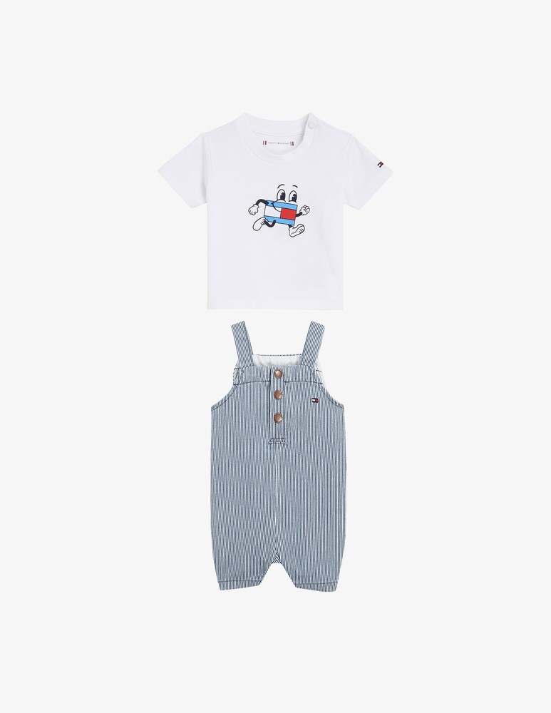 Tommy Hilfiger Set salopette e t-shirt