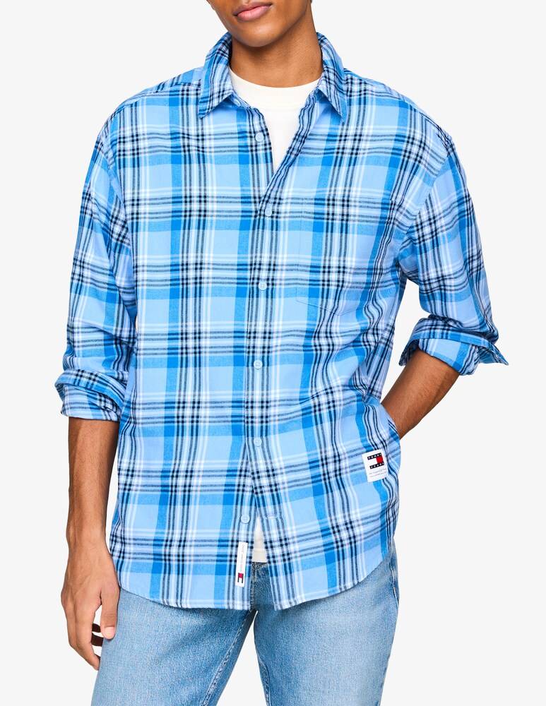 Tommy Jeans Camicia maniche lunghe check flanellina