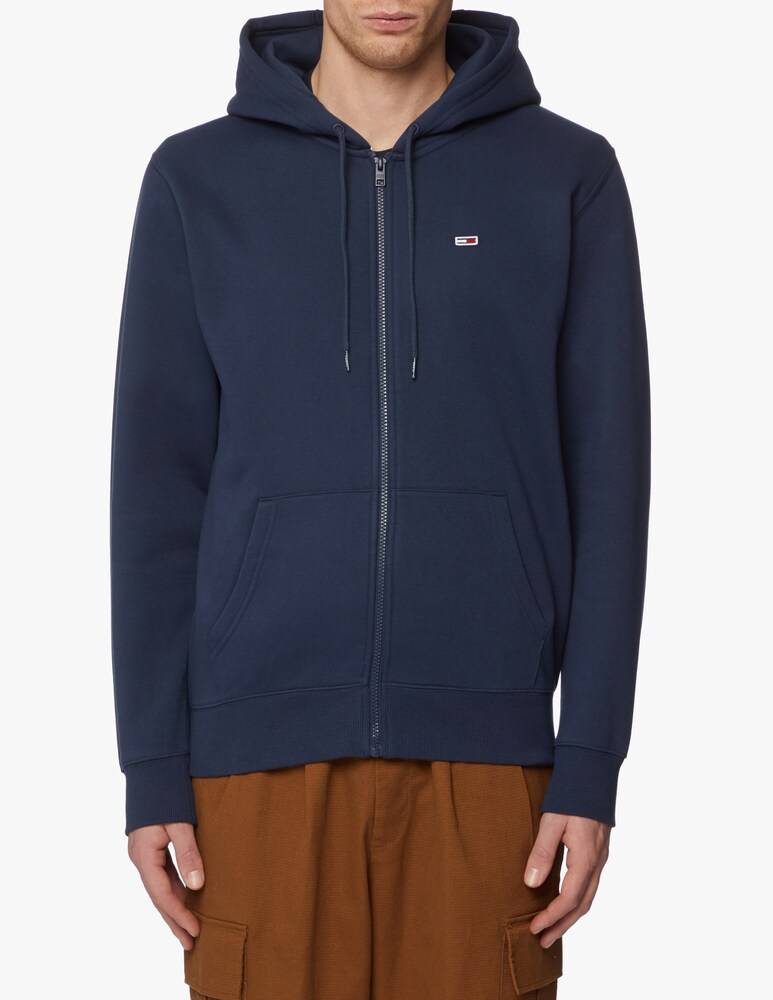 Tommy Jeans Felpa con zip patch bandierina