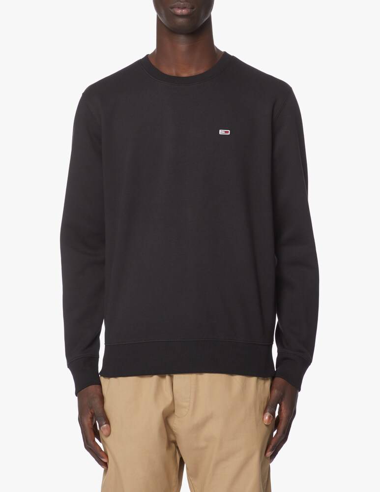 Tommy Jeans Felpa girocollo patch bandierina