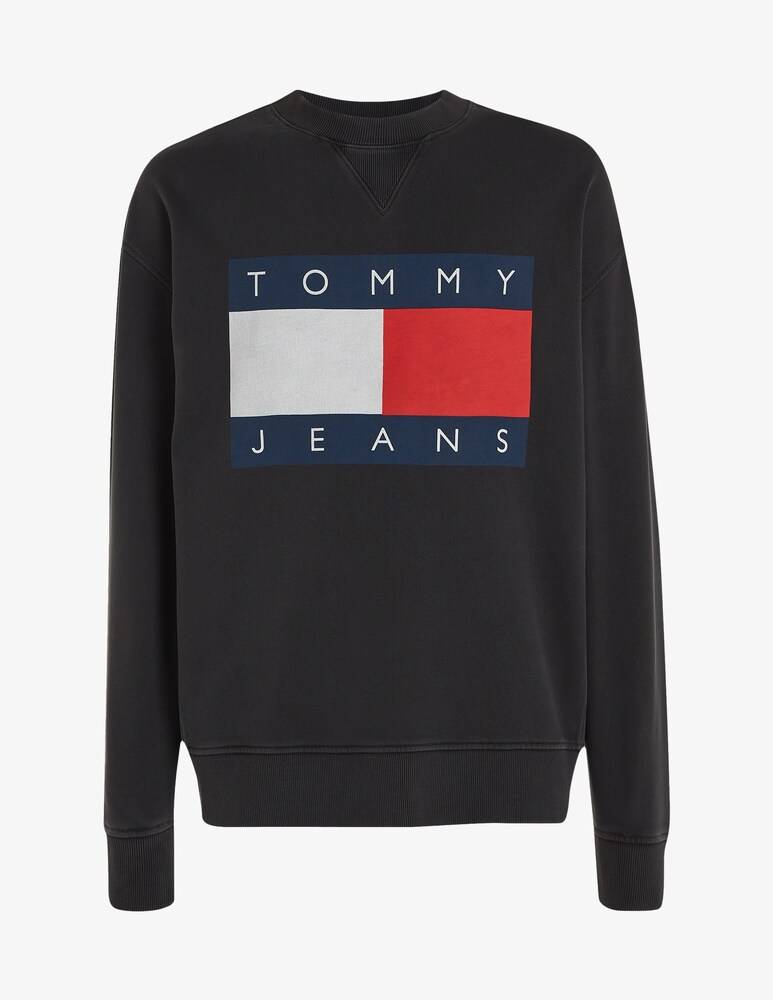 Tommy Jeans Felpa girocollo relaxed fit big flag