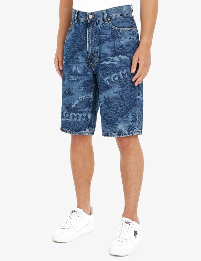 Tommy Jeans Jeans corti aiden baggy con stampa