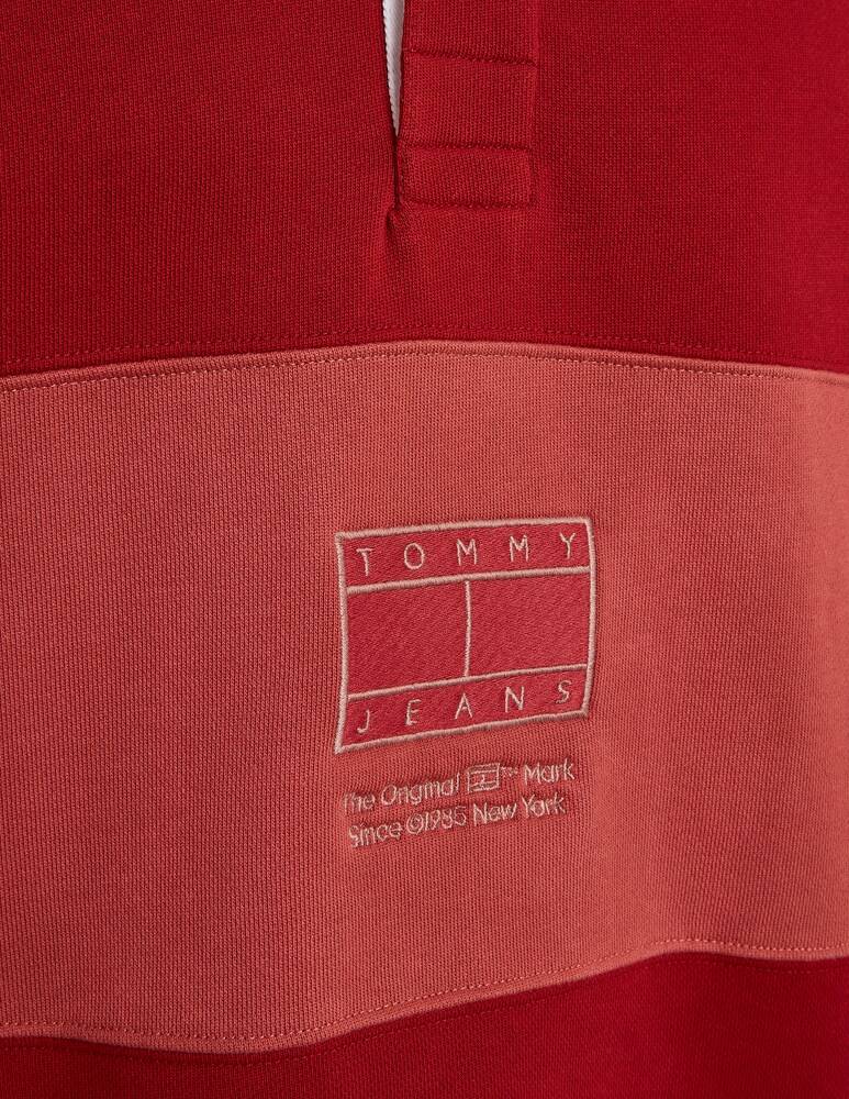 Tommy Jeans Polo Manica Lunga Rugby Tonal